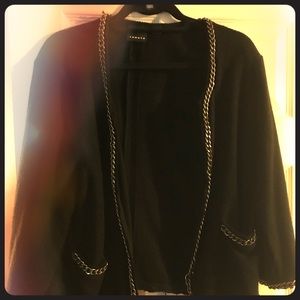 Sweater open cardigan chain link